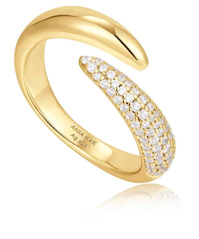 Ania Haie Gold Sparkle Wrap Adjustable Ring