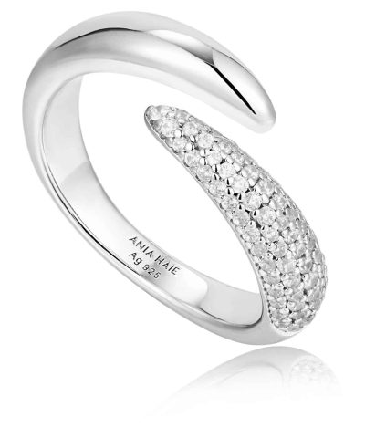 Ania Haie Silver Sparkle Wrap Adjustable Ring