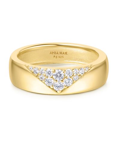 Ania Haie Gold Pave CZ Bold Statement Ring