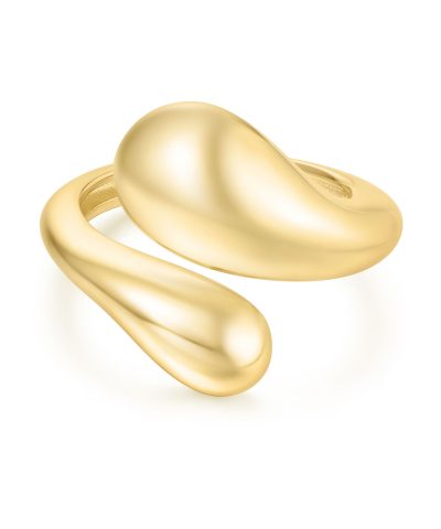 Ania Haie Adjustable Gold Sculptural Crossover Ring