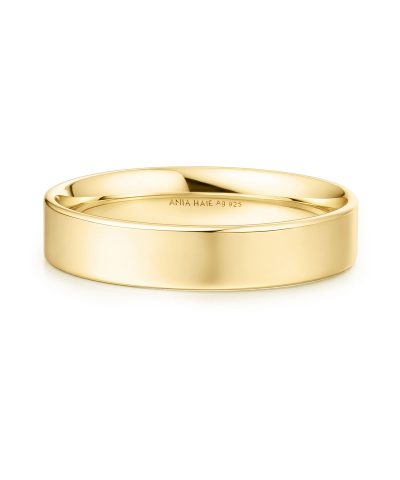 Ania Haie Gold 4mm Smooth Band Ring
