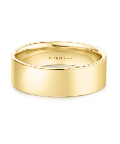 Ania Haie Gold 6mm Smooth Band Ring