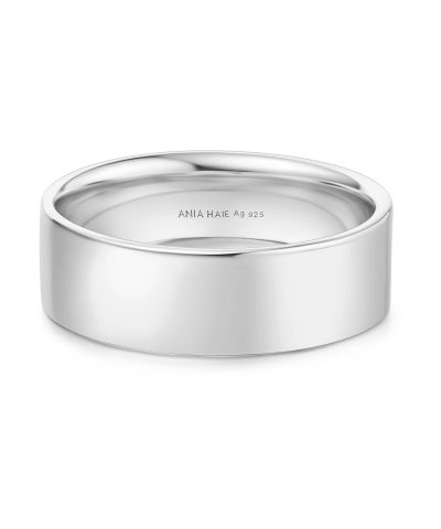 Ania Haie Silver 6mm Smooth Band Ring