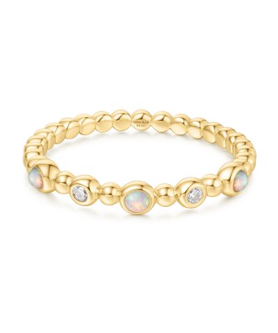 Ania Haie Gold Bezel Kyoto Opal Beaded Ring