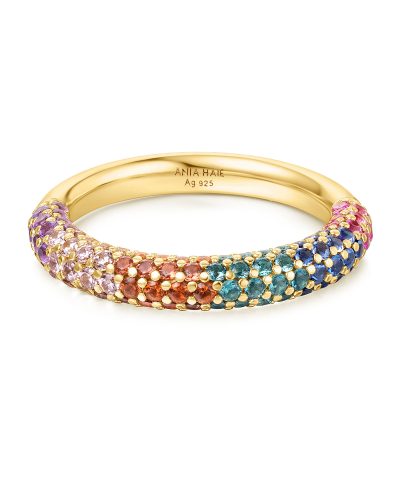 Ania Haie Gold Rainbow Pave Ring