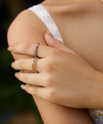 Alternative view of Ania Haie Silver Rainbow Pave Ring