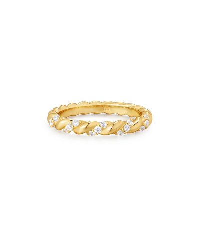 Ania Haie Gold Sparkle Twisted Ring