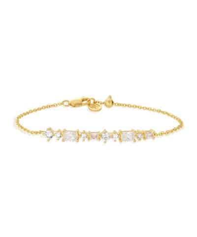 Sif Jakobs Bracelet Ivrea - 18k Gold Plated, With White Zirconia