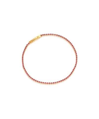 Sif Jakobs Bracelet Ellera - 18k Gold Plated With Pink Zirconia