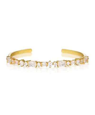 Sif Jakobs Bangle Ivrea - 18k Gold Plated, With White Zirconia