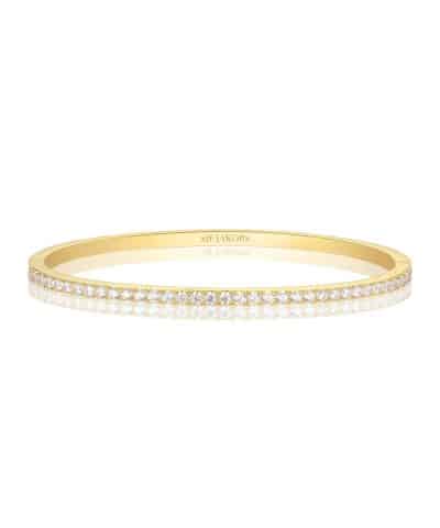 Sif Jakobs Bangle Ellisse - 18k Gold Plated, With White Zirconia