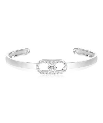 Sif Jakobs Bangle Ellisse Carezza - With White Zirconia