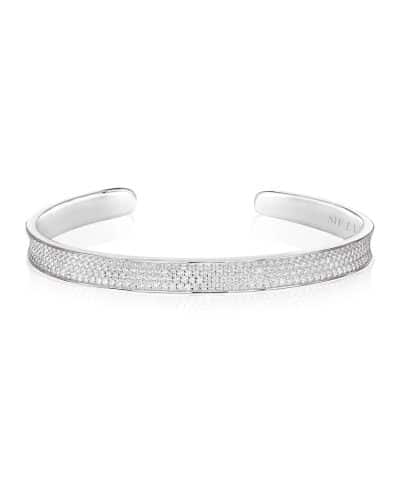 Sif Jakobs Bangle Feline Concavo - With White Zirconia