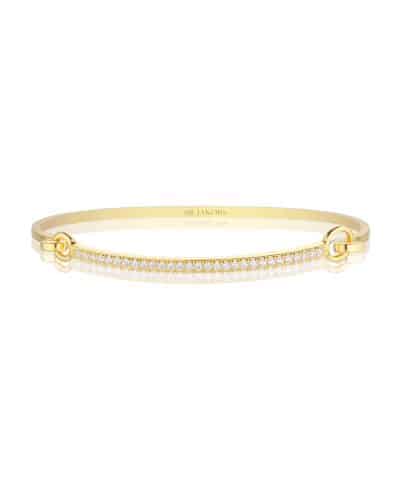 Sif Jakobs Bangle Capizzi - 18k Gold Plated, With White Zirconia