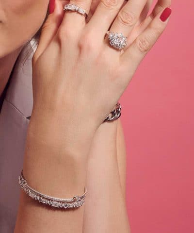 Alternative view of Sif Jakobs Bangle Capizzi - With White Zirconia