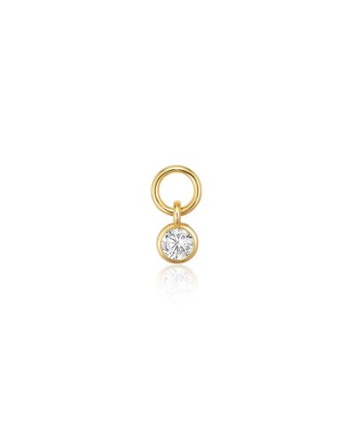 Sif Jakobs Hoop Charm Ghiera Uno - 18k Gold Plated, With White Zirconia