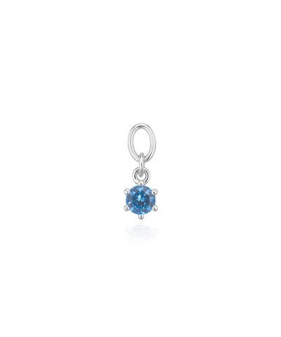 Sif Jakobs Hoop Charm Circolo Uno - With Blue Zirconia