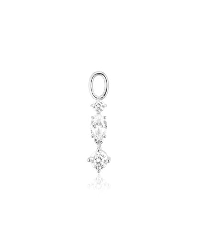 Sif Jakobs Hoop Charm Pendolo Tre - With White Zirconia