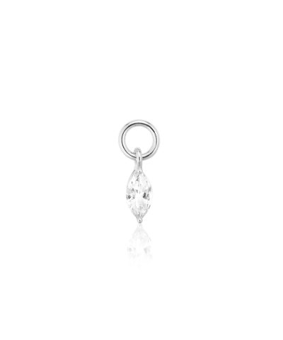 Sif Jakobs Hoop Charm Occhio - With White Zirconia