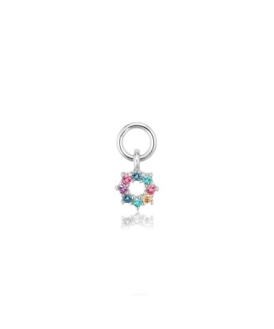 Sif Jakobs Hoop Charm Sole - With Multicoloured Zirconia