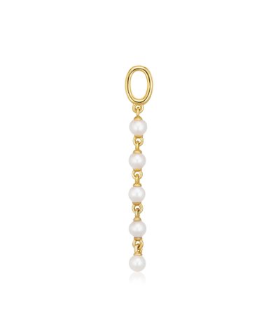 Sif Jakobs Hoop Charm Perla Cinque  - 18k Gold Plated, With Freshwater Pearls