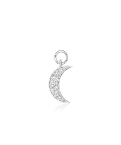 Sif Jakobs Hoop Charm Luna - With White Zirconia