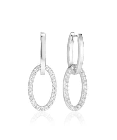 Sif Jakobs Earrings Ellisse Due - With White Zirconia