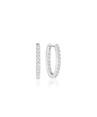 Sif Jakobs Earrings Ellisse Piccolo - With White Zirconia