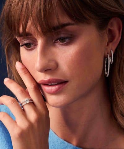 Alternative view of Sif Jakobs Earrings Ellisse Piccolo - With White Zirconia