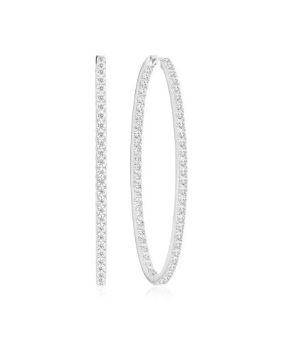 Sif Jakobs Earrings Ellisse Grande - With White Zirconia