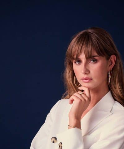 Alternative view of Sif Jakobs Earrings Ellisse Grande - 18k Gold Plated, With Multicoloured Zirconia