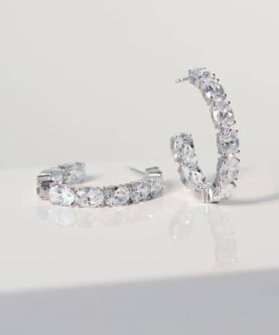 Alternative view of Sif Jakobs Earrings Ellisse - With White Zirconia
