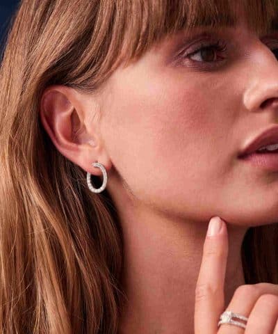 Alternative view of Sif Jakobs Earrings Ellisse Ovale - With White Zirconia