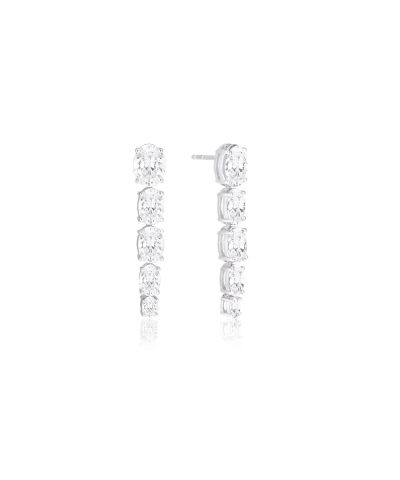 Sif Jakobs Earrings Ellisse Cinque - With White Zirconia