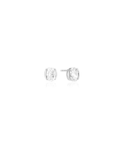Sif Jakobs Earrings Ellisse Carezza - With White Zirconia