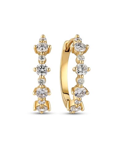 Sif Jakobs Earrings Brina Creolo - with lab-grown diamonds