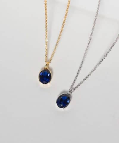 Alternative view of Sif Jakobs Necklace Ellisse Carezza - With Blue Zirconia