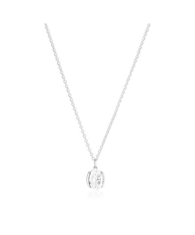 Sif Jakobs Necklace Ellisse Carezza - With White Zirconia