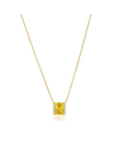 Sif Jakobs Necklace Roccanova X-grande - 18k Gold Plated, With Yellow And White Zirconia
