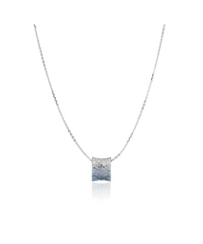 Sif Jakobs Pendant Feline Concavo - With Gradient Tones Of Blue And White Zirconia