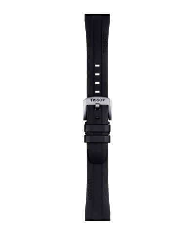Alternative view of Tissot Official Black Rubber Strap 20MM