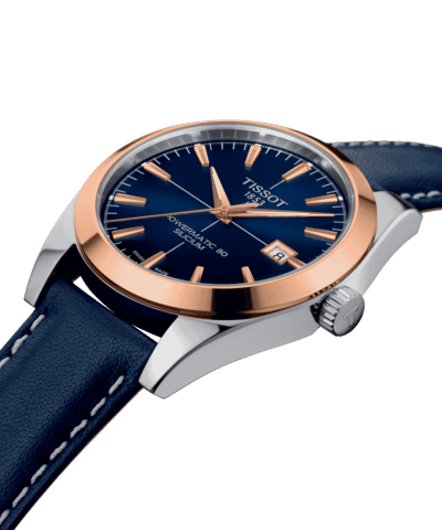 Alternative view of Tissot Gentleman Powermatic 80 Silicium Solid 18K Gold bezel - T927.407.46.041.00