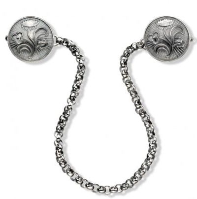 Nordlandssølv - Sjalsknapp, oksidert