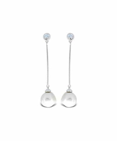 GD Mia Ørepynt i sølv med barokk perler