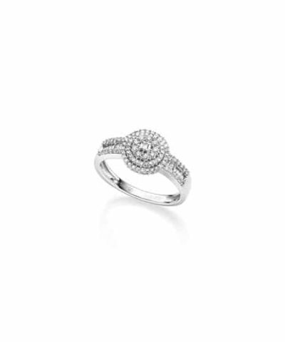 GD 100Diamonds GINE hv.gull ring m/diamant 0,50 ct W/SI